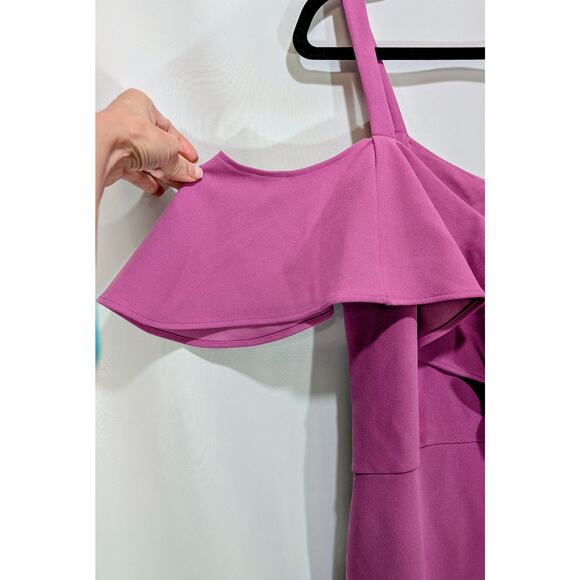 Rachel Roy Orchid Ruffle Cold-Shoulder Sheath Dress Size XL NWT - Picture 5 of 9